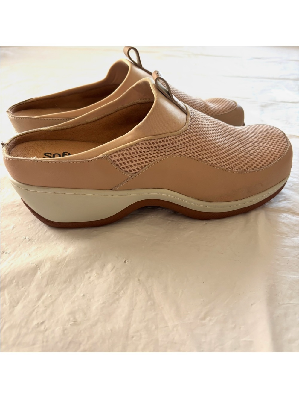 SoftWalk Aberdeen Tan Slip-On Jo Mules SZ 10 W Worn 1X Indoors
